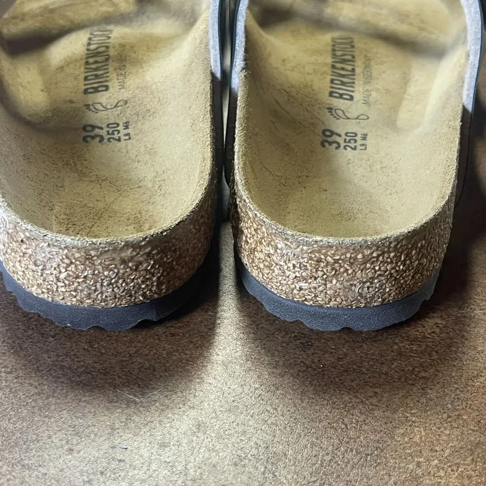 Birkenstock Metallic Graceful Taupe Two-Strap Sandals